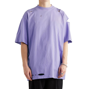 เสื้อยืดผู้ชายแบบดิสเทรส ปรับแต่งได้ ผลิตจากผ้าฝ้าย 100% สไตล์สตรีทแวร์ รับสั่งพิมพ์ลาย มีทุกสี ระบายอากาศได้ดี - Product Image 1