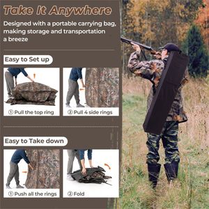 Tenda da Caccia per Esterni in PVC Trasparente Monodirezionale, Stile Mimetico, Realizzata in Resistente Pelle Sintetica e Poliestere per la Cattura di Animali - Product Image 6