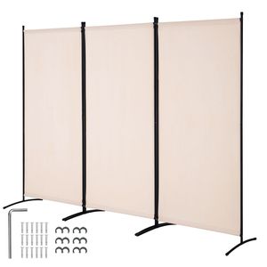 "3-Panel Folding Privacy Screen Room Divider-Simple Design Freestanding Portable Divider" - Product Image 1
