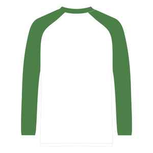 Camiseta blanca de manga larga raglán de la hermandad Iota Phi Lambda, año de fundación 1929, mangas verde esmeralda, ropa con letras griegas, top para mujer - Product Image 2