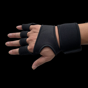 YIWU Custom Gym <b>Gloves</b> Unisex Half Finger Sports Lightweight Breathable Anti-Slip PU XL Size - Product Image 6