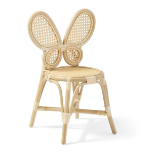 Silla Infantil de Ratán Natural con Respaldo de Mariposa, Silla Auxiliar Tejida a Mano, Muebles Decorativos para Cuarto de Niños y Dormitorio, Venta al Por Mayor - Product Image 1