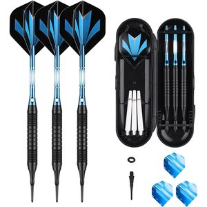 Juego de Dardos de Punta Blanda Arcoíris Coloridos, 50 Anillos Anti-Desprendimiento, 6 Ejes Duraderos, 6 Plumas Adicionales, 50 Puntas Blandas Adicionales de Plástico Electr - Product Image 1