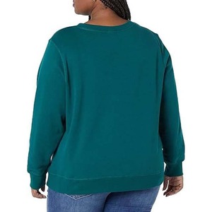 Meilleure Vente Sweat-shirt Femme Personnalisé avec Logo Brodé Anti-boulochage en Polaire à Épaules Tombantes - Product Image 3