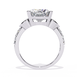 Bague en diamants cultivés en laboratoire certifiés IGI, diamant taille cœur, style tendance, personnalisable pour femme - Product Image 4