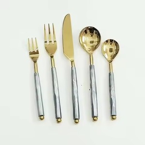 Vintage Style Cutlery <b>Set</b> Twisted Loop Knot Handle Metallic Silver Stainless Steel 4pcs Cafe <b>Bistro</b> Utensils Cutlery <b>Set</b> - Product Image 2