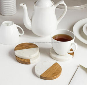 Posavasos redondos de mármol de excelente calidad, alfombrillas y almohadillas de piedra para servir té/café directamente de la India, fabricante y proveedor - Product Image 6