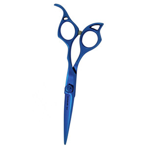 Ciseaux de coiffure en acier inoxydable allemand bleu, à lames de précision affûtées, pour la coupe et le coiffage en salon. - Product Image 5