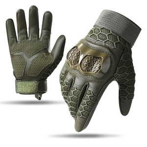 Guantes de Carreras de Cuero Completos con Agarre Hexagonal Antideslizante para Uso en Exteriores, Unisex, con Cierre de Velcro - Product Image 3