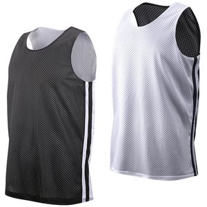 <b>Men's</b> Reversible Mesh Sleeveless <b>Vest</b> Black <b>White</b> Breathable Lightweight Summer Outdoor Sports Top - Product Image 1