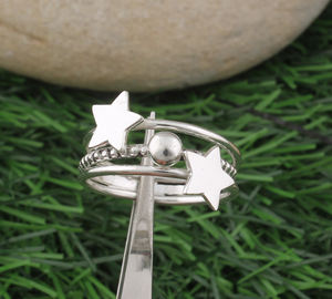 แหวนเงินแท้ 925 ประดับดาวเหนือ ดีไซน์เรียบหรู สไตล์มินิมอล สำหรับผู้หญิง เครื่องประดับกาแล็กซี่ ขายส่ง เดือนสิงหาคม - Product Image 3