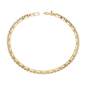 Classic Round Diamond CVD HPHT Lab Grown Diamond 14k <b>Solid</b> <b>Gold</b> Round Brilliant Cut Tennis Bracelet Fine Jewelry Women - Product Image 3