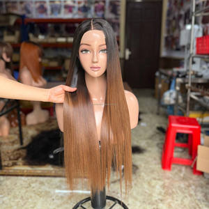 Perruques en cheveux humains vietnamiens de qualité supérieure, perruque Lace Front sans colle, lisse comme des baguettes, produits capillaires vierges vietnamiens - Product Image 1