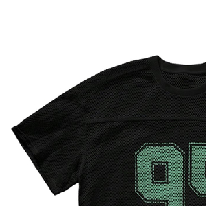 Nouveau meilleur prix, maillot de football américain personnalisé en polyester, streetwear, maillot de football américain rétro court - Product Image 6