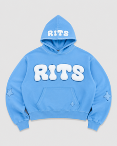 เสื้อฮู้ดดี้ Rits สีน้ำเงิน สำหรับใส่โลโก้ แบบยูนิเซ็กซ์ ผ้าฟลีซ สไตล์ฤดูหนาว ผ้าฝ้าย 100% เป็นมิตรกับสิ่งแวดล้อม ดีไซน์กระเป๋า ราคาประหยัด - Product Image 1