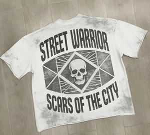 เสื้อยืดกราฟิกแบบกำหนดเอง ล้างสีแบบแอซิด ประดับเพชร ผ้าฝ้าย ทรงโอเวอร์ไซส์ แบบครอป พิมพ์ลายด้วยเทคนิค DTG สไตล์สตรีทแวร์ ย้อนยุค เสื้อยืดผู้ชาย - Product Image 4