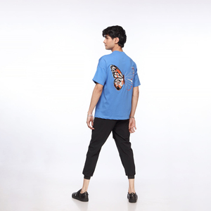 เสื้อยืดคอกลมทรงหลวมสำหรับผู้ชาย ไซส์ใหญ่ แขนสั้น ผ้าฝ้าย 100% ระบายอากาศ แห้งเร็ว พิมพ์ลายดิจิทัลด้านหน้า สไตล์ไฮสตรีท - Product Image 6