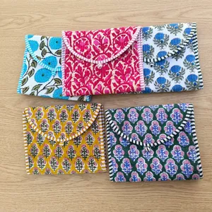 Bohemian Floral Fabric <b>Coin</b> <b>Purse</b> With Button Closure Unisex Portable Large Size - Product Image 3