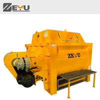 Bétonnière électrique robuste JS2000 ZEYU à double arbre horizontal 3200L, moteur 37kW*2, couple élevé pour la construction