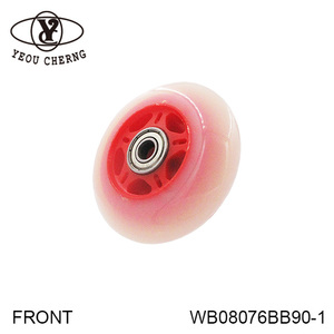Red Ice Skate <b>Wheel</b> Front Roller <b>Plastic</b> Skate <b>Wheel</b> With Bearing 6mm Bore Single Row for Ice Sports - Product Image 5