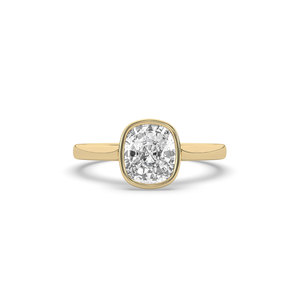 1.50 Carat Lab Grown <b>Cushion</b> Cut Diamond 14K Solid Gold Engagement & Wedding Rings IGI Certified - Product Image 1