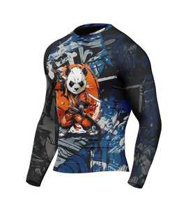 เสื้อรัดกล้ามเนื้อแขนยาวแบบซับลิเมชั่นสำหรับผู้ชาย เหมาะสำหรับ MMA BJJ ฟิตเนส เทรนนิ่ง และกีฬาอื่นๆ - Product Image 3