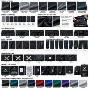กางเกงผู้ชาย จ็อกเกอร์ บอททอมส์ ชุดกีฬาอีสปอร์ต |   สีดำอมเขียวและสีที่มีการเปลี่ยนแปลง 6 แบบ |   ผู้ผลิต OEM ODM |   เอ็กซ์ สปอร์ตส์ ซิตี้ | - Product Image 4
