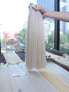 Extensions de cheveux humains bruts vierges vietnamiens en vrac de vente chaude couleur claire double cuticules alignées droites naturelles blanchies - Product Image 3