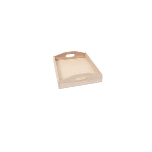 Plateau de petit-déjeuner en bois naturel avec poignées, plateau de service fait main pour café, thé, nourriture, collations, cuisine, salle à manger, maison - Product Image 3