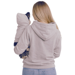 Sweat à capuche pour chiens et propriétaires, ensemble assorti, confortable et élégant, couleur argile - Product Image 2