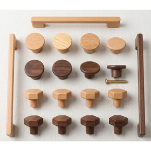 Handcrafted Solid Wood <b>Door</b> <b>Handles</b> and <b>Pulls</b> for <b>Doors</b> Kitchen Bedroom Hotel & Modern Home Decor - Product Image 1