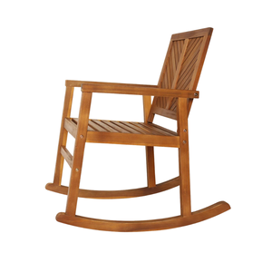 Silla Mecedora Moderna de Madera de Teca Sólida para Exteriores, Silla Mecedora de Lujo para Jardín, Patio, Resort, Hotel y Villa - Product Image 3