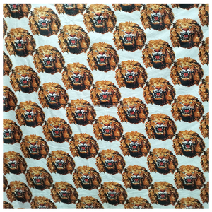 2025 dernière impression de Lion de velours nigérian femmes nigérianes velours doux Isiago Lion imprimé rouge Lion imprimé velours Isiago femmes nigérianes - Product Image 2