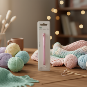 Uncinetto Ilan 9mm in Alluminio, Strumento per Lavoro a Maglia - Product Image 2