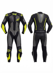 Traje de Carreras Unisex Rawasaki Elite MotoCP, Mono/Traje de Cuero Premium de Vaca/Canguro con Paneles Elásticos Flexibles - Product Image 1