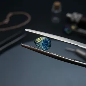 Zafiro Azul Verdoso Natural Sin Calentamiento con Corte Starbrite en Forma de Pera 7x5mm 1.00CT de Ceilán para la Fabricación de Joyas - Product Image 1