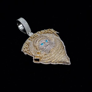 Custom Moissanite Hip Hop Pendant Iced Out Pass Diamond <b>Tester</b> 925 Silver 18k <b>Gold</b> Plated Letter Name Number Pendant For Men's - Product Image 1
