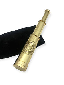 Télescope globe en laiton de qualité supérieure, pièce décorative avec design rotatif Art Déco pour bureau et étagère - Product Image 2