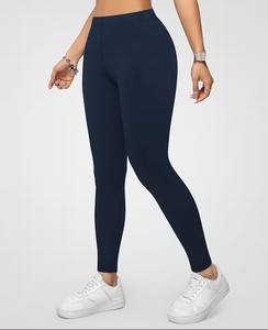 Women's High-Waisted Thermal Soft Breathable <b>Shaping</b> <b>Leggings</b> Solid Color Ankle-Length Casual Pants - Product Image 1