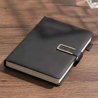 Carnet de notes de luxe à couverture texturée avec fermeture sécurisée par sangle, journal élégant en tissu pour usage professionnel et quotidien, agenda de luxe