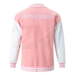 Vestes de sport tendance de couleur rose avec logo personnalisé pour hommes, en tissu polaire 100% coton, taille personnalisée, marque - Product Image 2