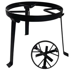Modern Metal <b>Fire</b> Pit Ring 10 Inch Diameter Powder Coated <b>Outdoor</b> Freestanding Wood Burning <b>Fire</b> Pit Stand - Product Image 2