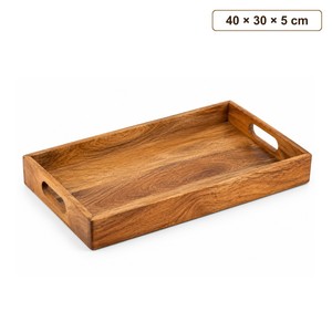 ถาดเสิร์ฟไม้มะม่วงขายส่ง |   ถาดครัวทำมือขนาด 40x30 ซม. |   ซื้อจำนวนมาก - Product Image 1