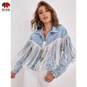 Ryan Pro Gear <b>Customized</b> <b>Denim</b> <b>Jacket</b> For Women Breathable and Comfortable Fabric with <b>Customized</b> Logo OEM Design - Product Image 1