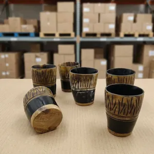 Verre à shot en corne de bœuf de bonne qualité, cadeau de barware viking, tasse à boire médiévale, petite tasse en corne pour bar, meilleur prix pour tasse en corne - Product Image 5
