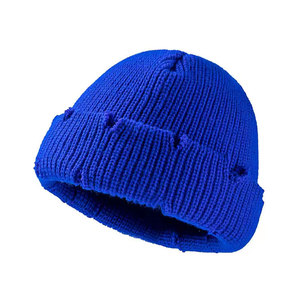 Gorro de Punto Personalizado al por Mayor, Estilo Casual Urbano, Color Sólido, con Puño, 100% Acrílico, Cálido para Invierno, Gorro Táctico - Product Image 1