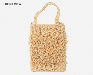Hand Sisal Bag <b>Macrame</b> Wall Hanging With Tassels Irregular Shape Indoor Decor Living Room <b>Art</b> - Product Image 5