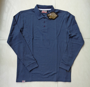 Polo de Manga Larga de Algodón para Hombre, Azul Oscuro y Gris, Transpirable, Certificado CE/EU, Antibacteriano, Uniforme de Trabajo a la Moda - Product Image 3