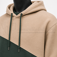 Hoodie Pullover Blok Warna Kustom Oversized Streetwear Sweatshirt Unisex Hoodie Kasual Produsen Pakaian OEM ODM