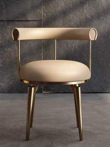 <b>Black</b> Ring Frame Puff Seat Ottoman <b>Chair</b> With Back Rest For Livingroom Entry Hallway Sitting Decorative Use Ottoman <b>Chair</b> - Product Image 3